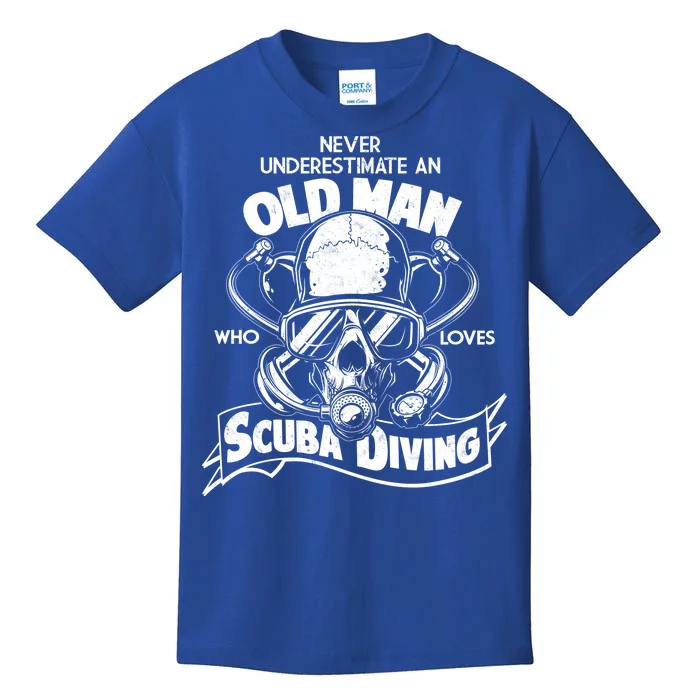 Old Man Who Loves Scuba Diving Kids T-Shirt