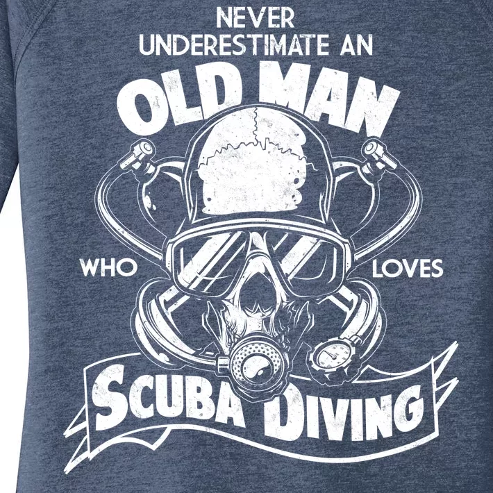 Old Man Who Loves Scuba Diving Women's Perfect Tri Tunic Long Sleeve Shirt