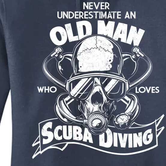 Old Man Who Loves Scuba Diving Women's Pullover Hoodie