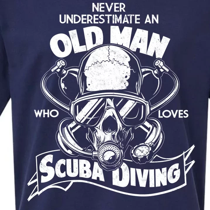 Old Man Who Loves Scuba Diving Sueded Cloud Jersey T-Shirt