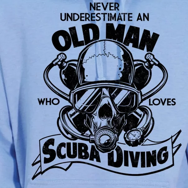 Old Man Who Loves Scuba Diving Unisex Surf Hoodie