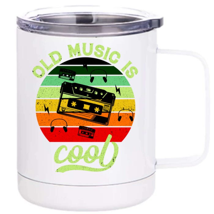 Old Music Is Cool Front & Back 12oz Stainless Steel Tumbler Cup