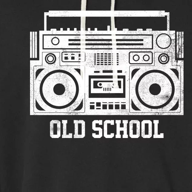 Old School Boombox Garment-Dyed Fleece Hoodie