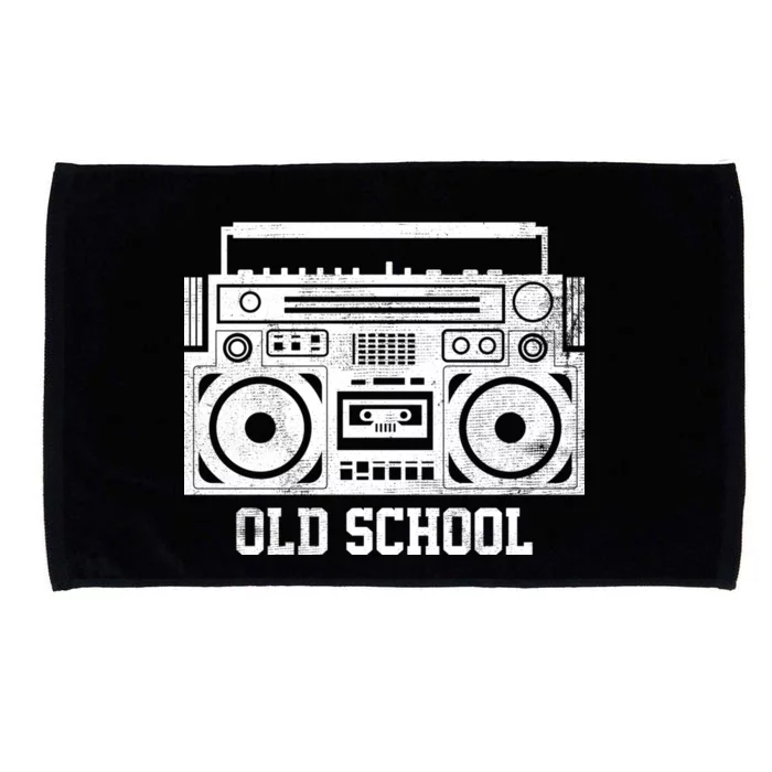 Old School Boombox Microfiber Hand Towel