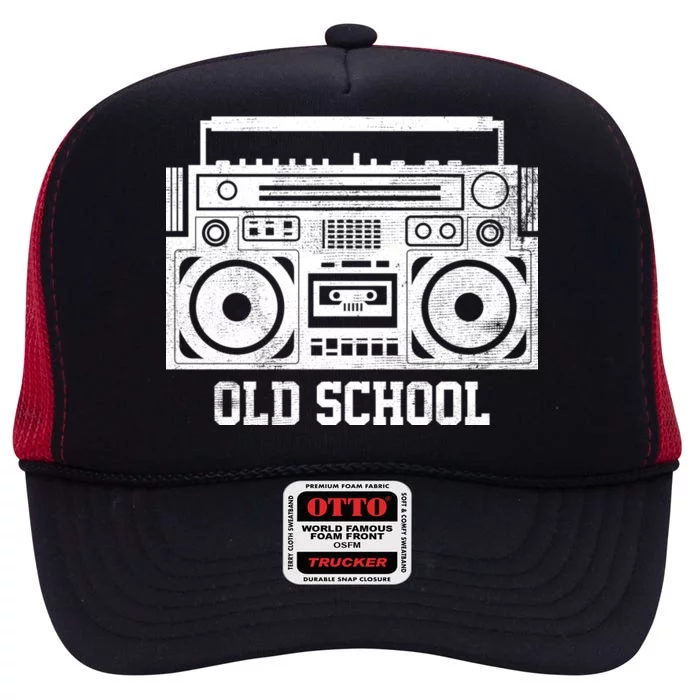 Old School Boombox High Crown Mesh Trucker Hat