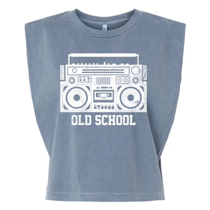 Old School Boombox Garment-Dyed Women's Muscle Tee