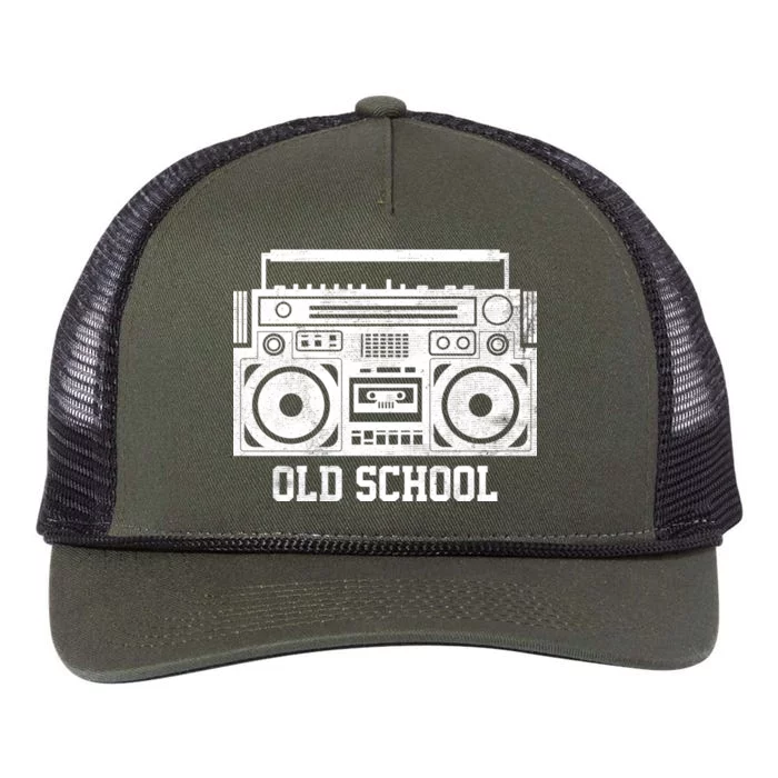 Old School Boombox Retro Rope Trucker Hat Cap