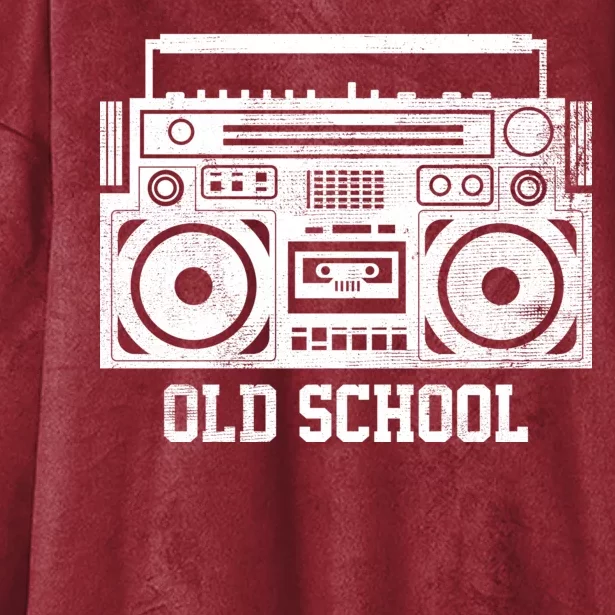 Old School Boombox Hooded Wearable Blanket