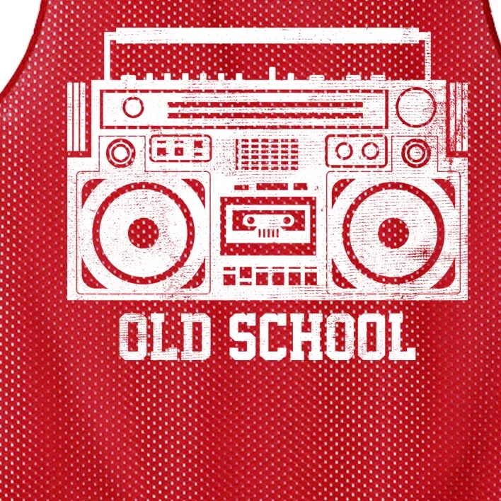 Old School Boombox Mesh Reversible Basketball Jersey Tank