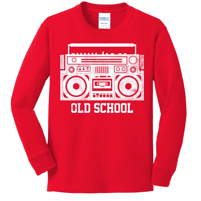 Old School Boombox Kids Long Sleeve Shirt