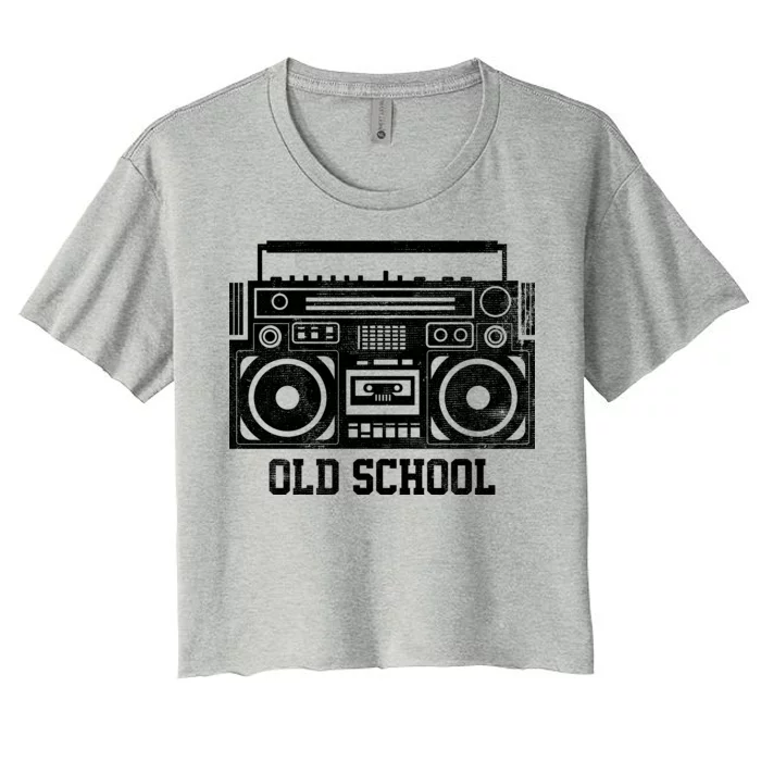 Old School Boombox Women's Crop Top Tee