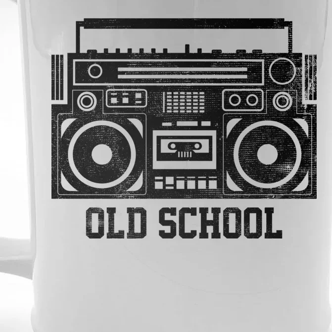 Old School Boombox Front & Back Beer Stein