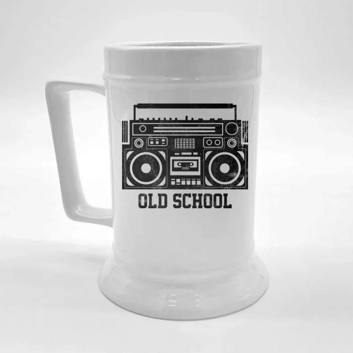 Old School Boombox Front & Back Beer Stein