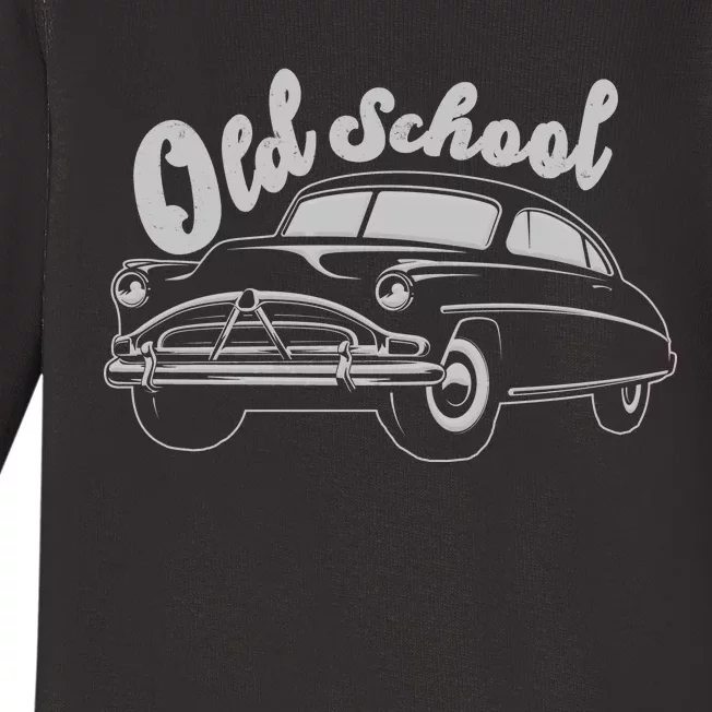 Old School Classic Car Baby Long Sleeve Bodysuit