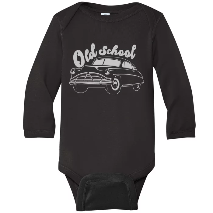 Old School Classic Car Baby Long Sleeve Bodysuit