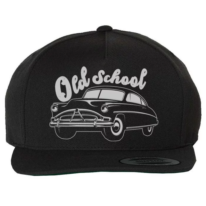 Old School Classic Car Wool Snapback Cap