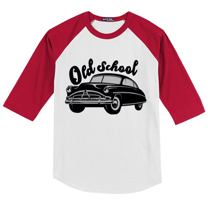 Old School Classic Car Kids Colorblock Raglan Jersey