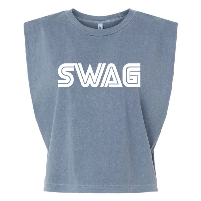 Old School Swag Logo Garment-Dyed Women's Muscle Tee