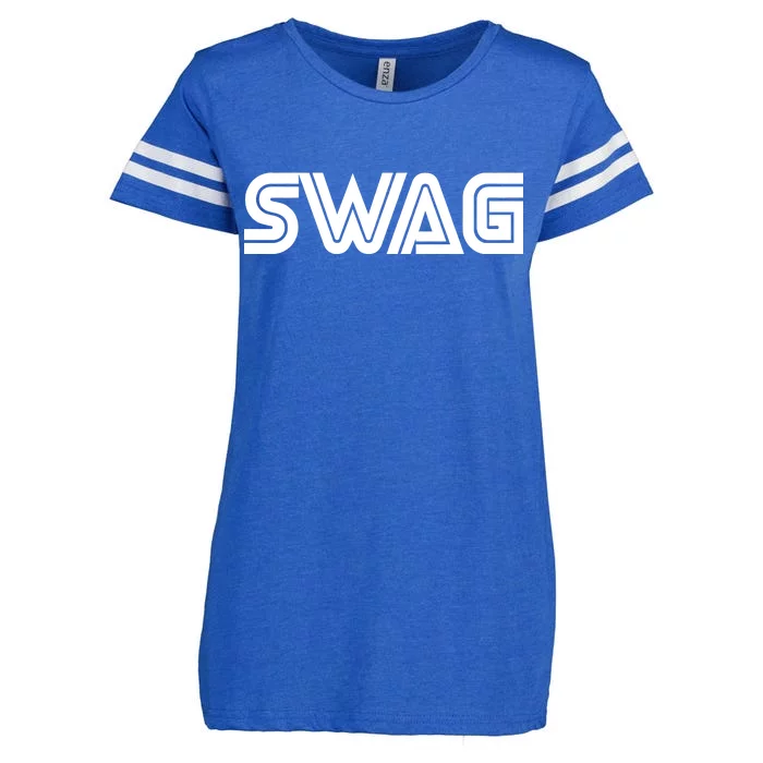 Old School Swag Logo Enza Ladies Jersey Football T-Shirt