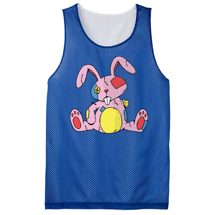 Old Stuffed Rabbit Mesh Reversible Basketball Jersey Tank