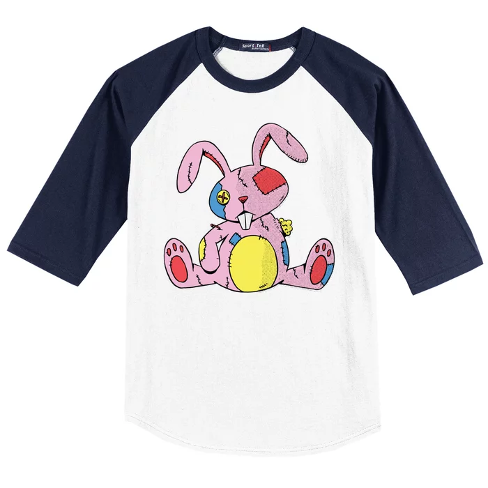 Old Stuffed Rabbit Baseball Sleeve Shirt