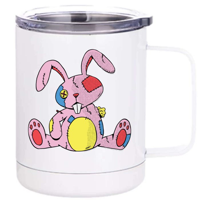 Old Stuffed Rabbit Front & Back 12oz Stainless Steel Tumbler Cup