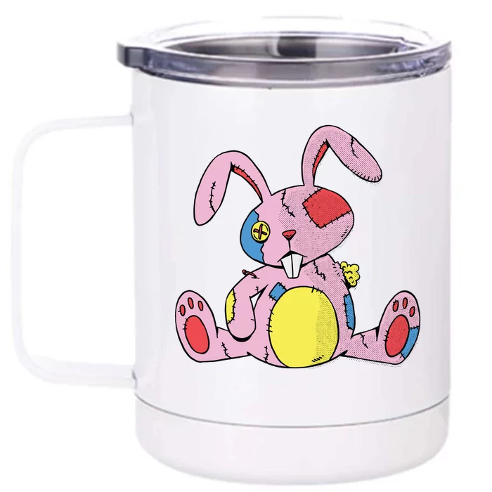 Old Stuffed Rabbit Front & Back 12oz Stainless Steel Tumbler Cup