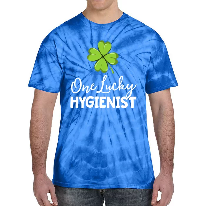 One Lucky Dental Hygienist St Patricks Day Dentist Office Gift Tie-Dye T-Shirt