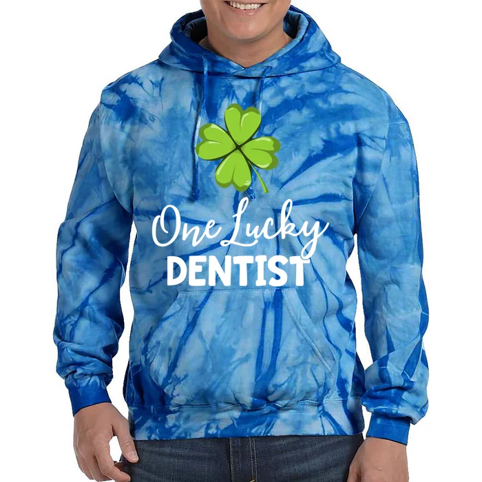 One Lucky Dentist Gift St Patricks Day Dental Office Gift Tie Dye Hoodie