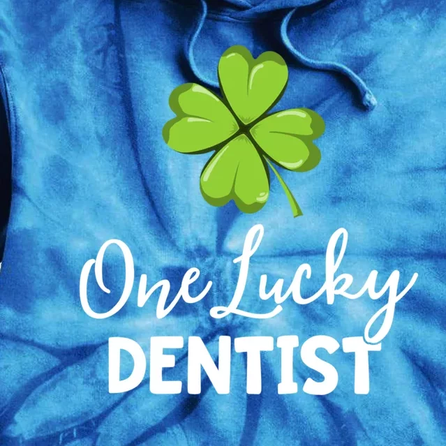 One Lucky Dentist Gift St Patricks Day Dental Office Gift Tie Dye Hoodie