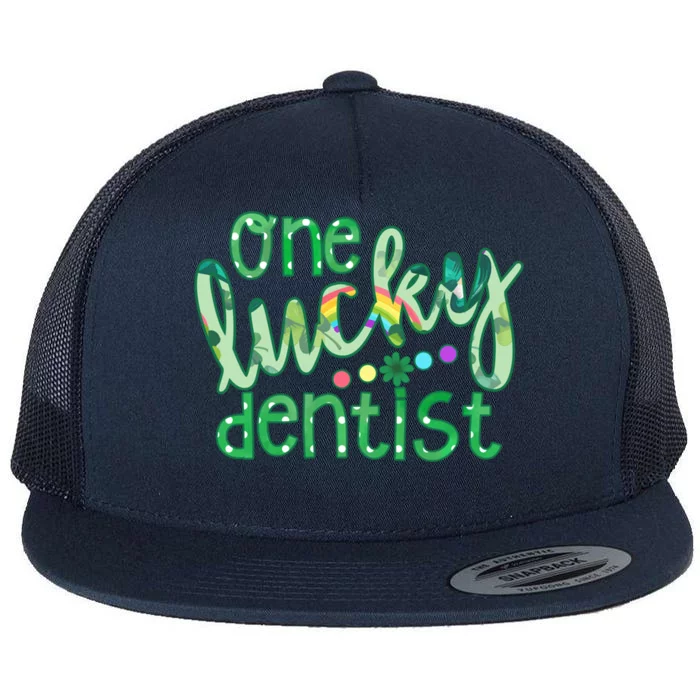 One Lucky Dentist Irish Lucky Dental Squad St Patrick's Day Cute Gift Flat Bill Trucker Hat