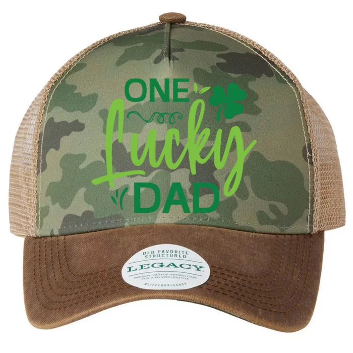 One Lucky Dad St Patricks Day Legacy Tie Dye Trucker Hat