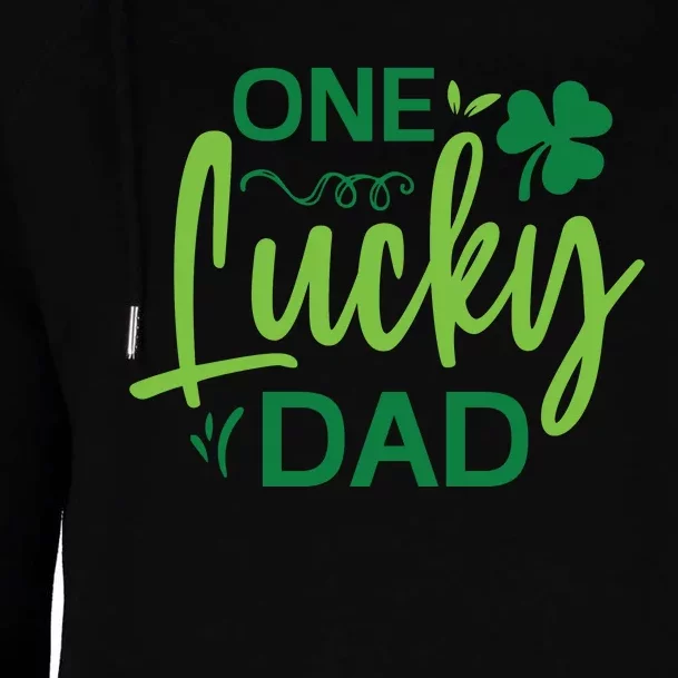 One Lucky Dad St Patricks Day Womens Funnel Neck Pullover Hood