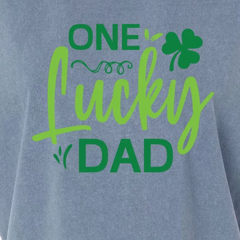 One Lucky Dad St Patricks Day Garment-Dyed Women's Muscle Tee