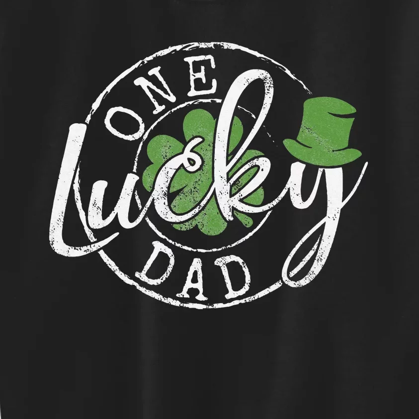 One Lucky Dad Irish Clovers St Patrick's Day Kids Sweatshirt