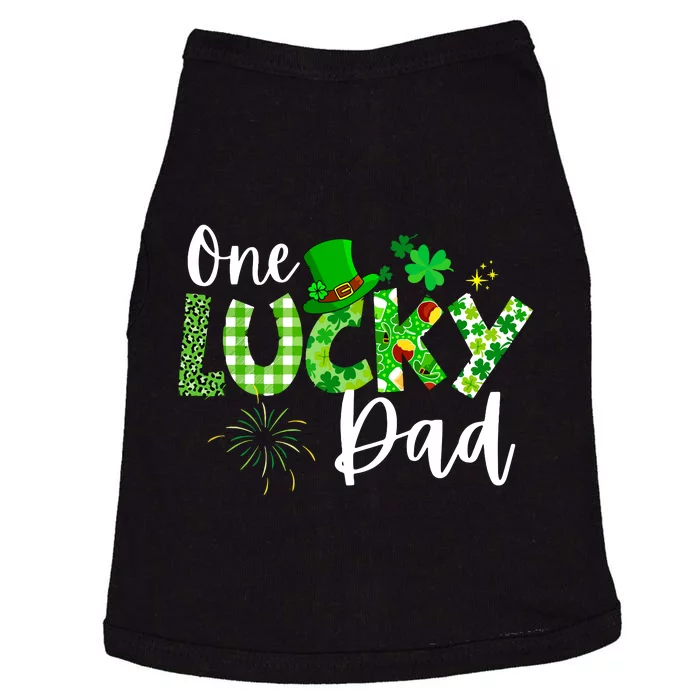 One Lucky Daddy Vintage Funny St Patricks Day 2024 Dad Doggie Tank