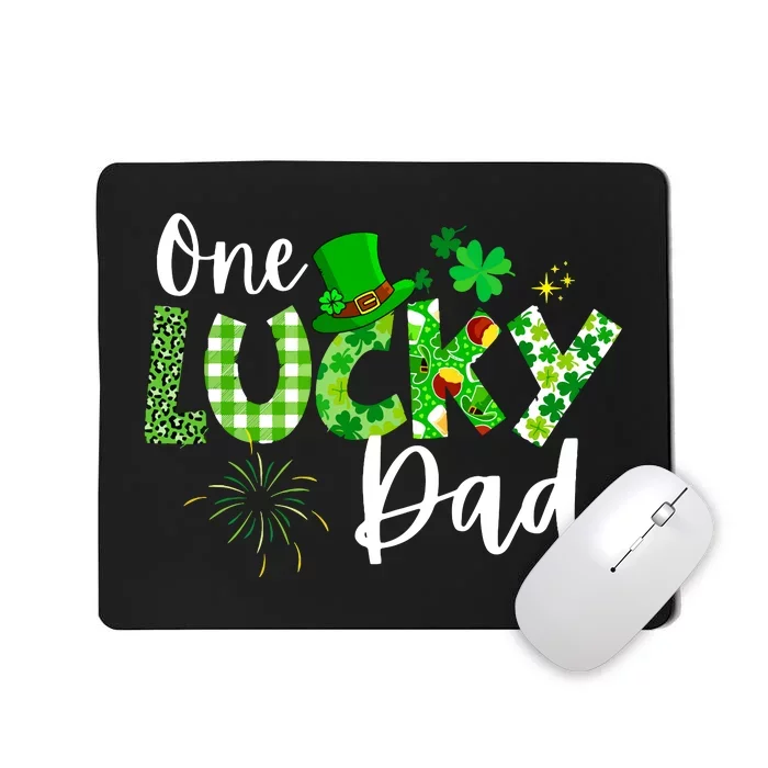 One Lucky Daddy Vintage Funny St Patricks Day 2024 Dad Mousepad