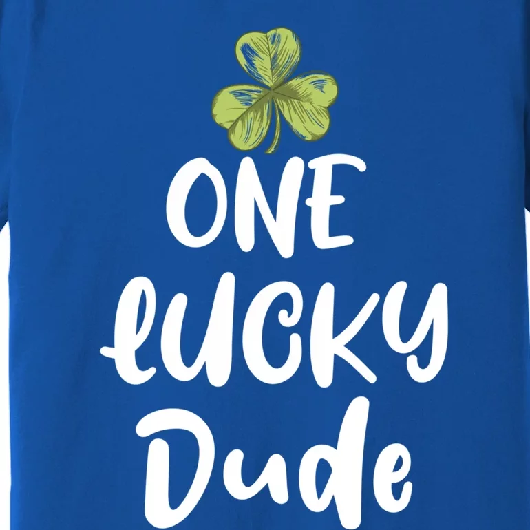 One Lucky Dude Gift St Patricks Day Shamrock Gift Dude Great Gift Premium T-Shirt