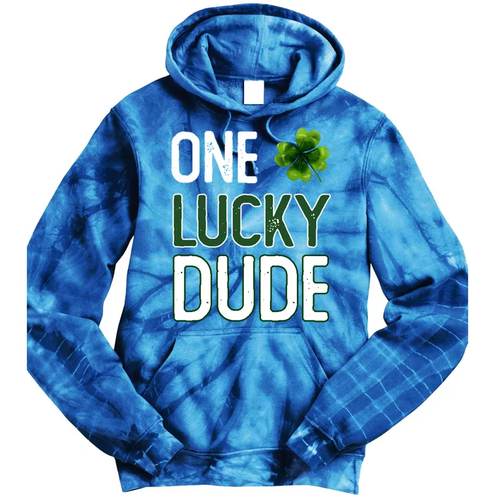 One Lucky Dude Gift St Patricks Day Shamrock Gift Dude Meaningful Gift Tie Dye Hoodie