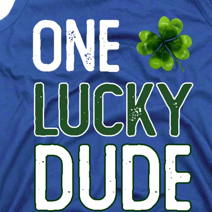 One Lucky Dude Gift St Patricks Day Shamrock Gift Dude Meaningful Gift Tank Top