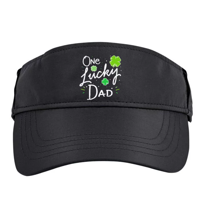 One Lucky Dad Matching St Patricks Day Funny Daddy Adult Drive Performance Visor