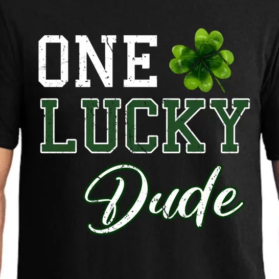 One Lucky Dude Gift St Patricks Day Gift Daddy Gift Pajama Set