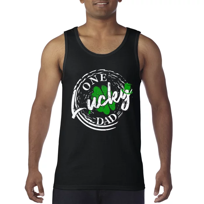 one lucky Dad Leaf Party Saint Shenanigan Irishman Tank Top