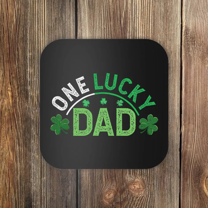 One Lucky Dad Shamrock Papa Irish Saint Patricks Day Daddy Coaster