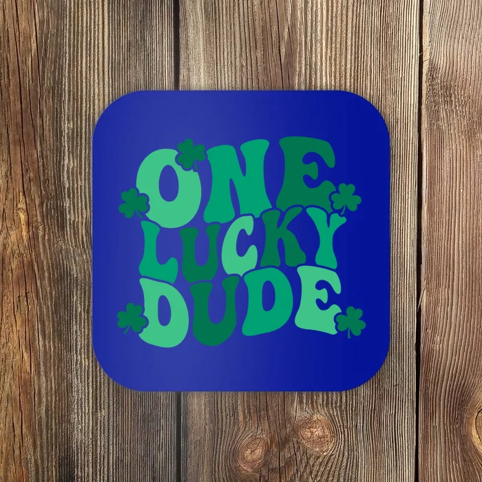 One Lucky Dude Gift St Patricks Day Gift Daddy Gift Coaster