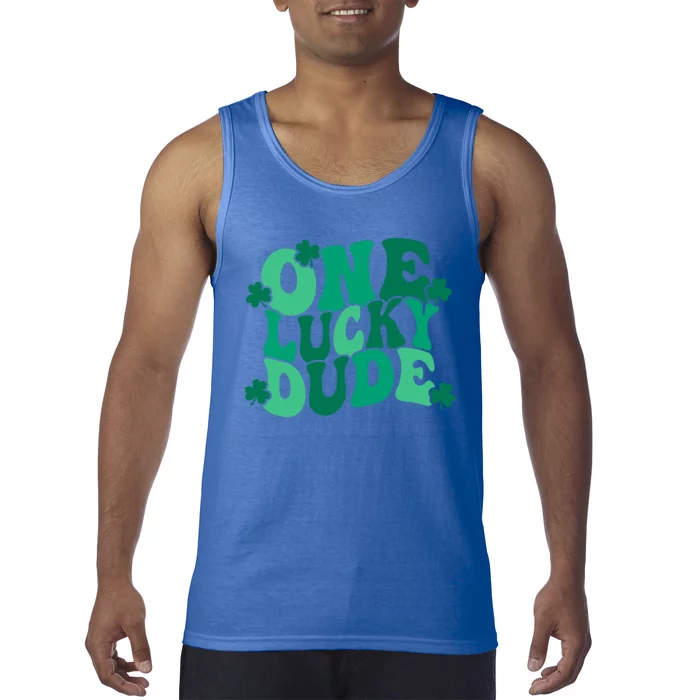 One Lucky Dude Gift St Patricks Day Gift Daddy Gift Tank Top