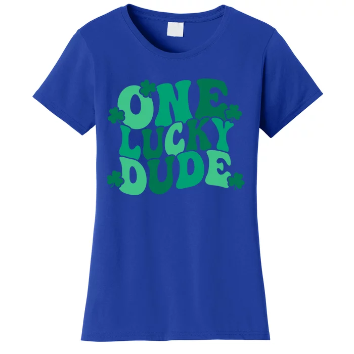 One Lucky Dude Gift St Patricks Day Gift Daddy Gift Women's T-Shirt