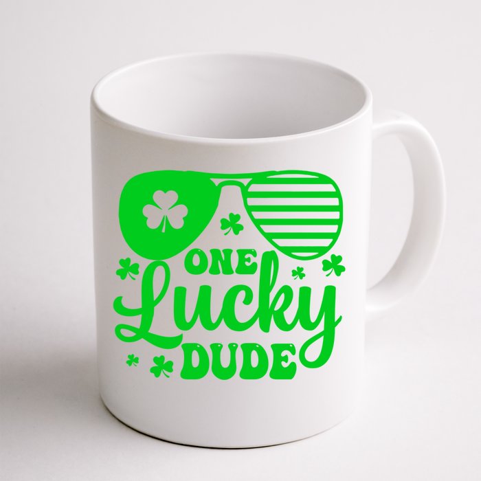 One Lucky Dude St Patrick`s Day Gift Front & Back Coffee Mug