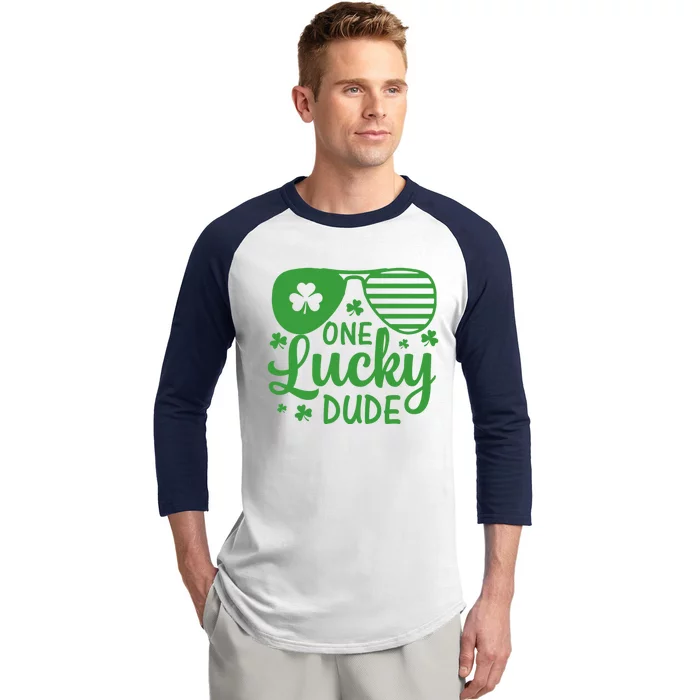 One Lucky Dude Gift Baseball Sleeve Shirt