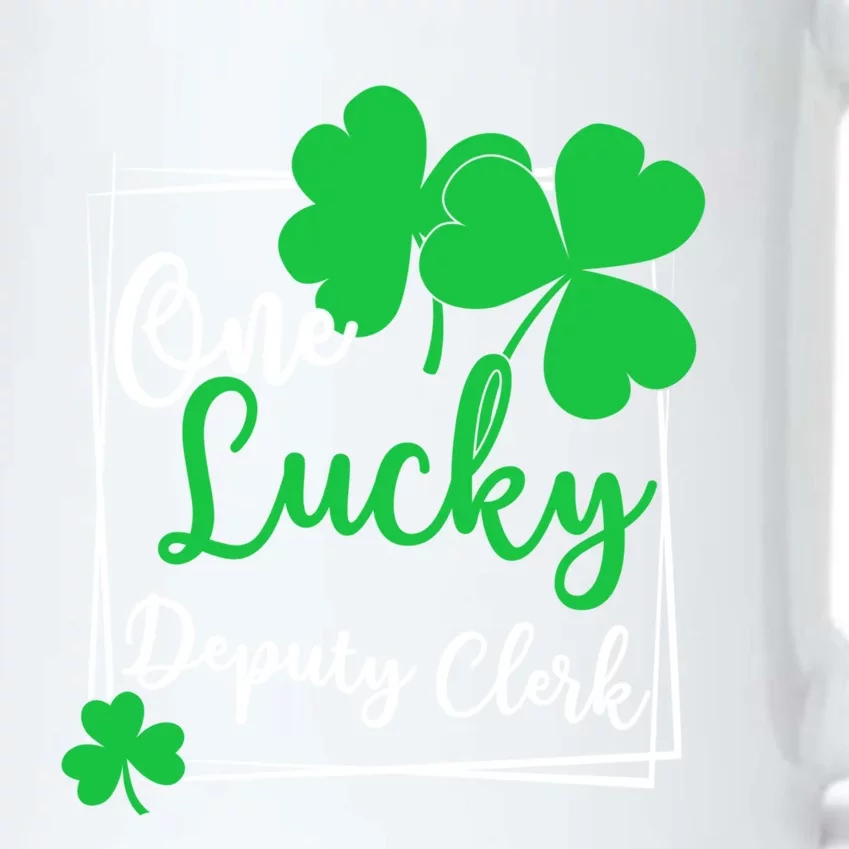 One Lucky Deputy Clerk St Patrick's Day Deputy Clerk Gift Black Color Changing Mug